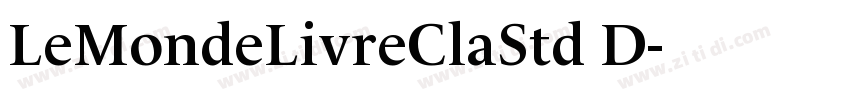 LeMondeLivreClaStd D字体转换